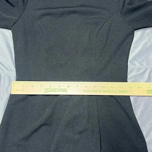 Lulus Made With Love Size 4 Little Black Dress Short Sleeve Knee Length Wrap - Picture 9 of 11